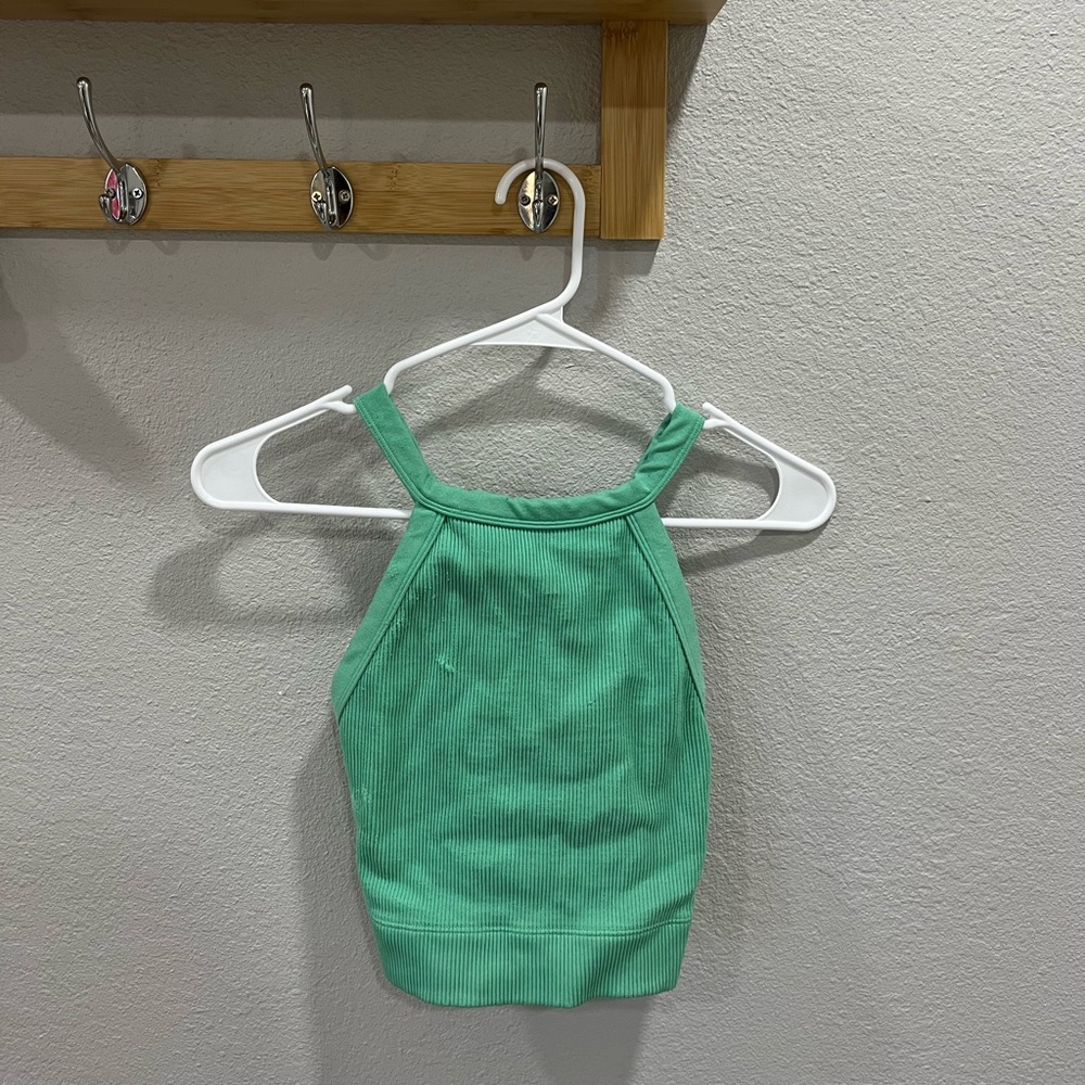 Green halter top